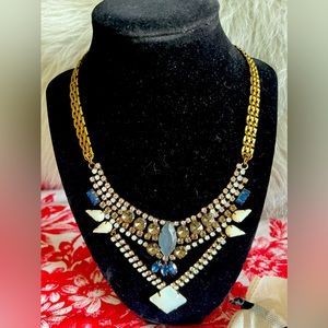 Set of stones necklace and earrings from Maria Filo in Rio de Janeiro, Brazil.